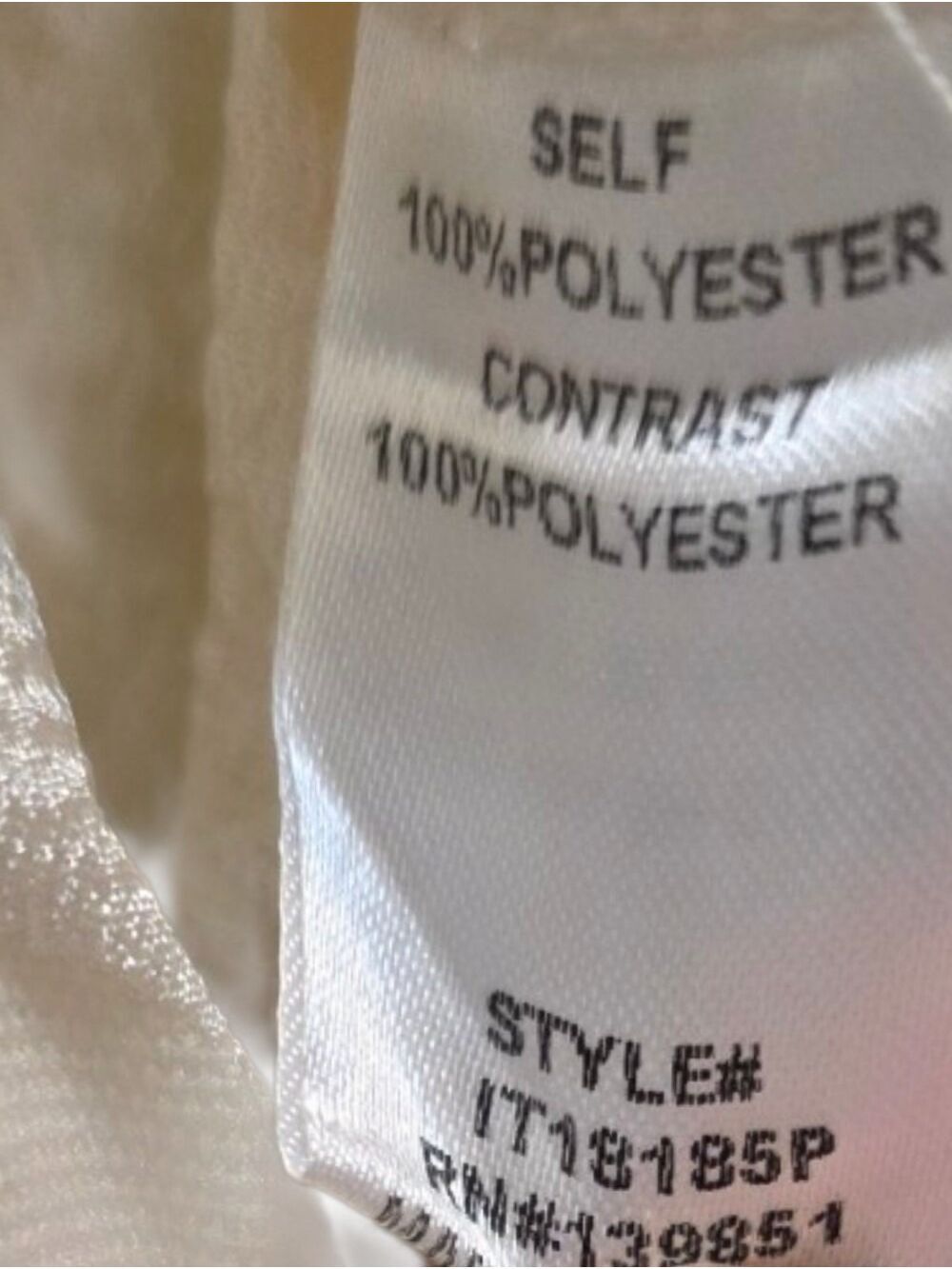 Oddi 3X Ivory Floral Jacquard Peplum Blouse Bow Puff Sleeve Cottagecore NWT - Picture 10 of 11